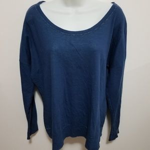 Mossimo blue boat neck top